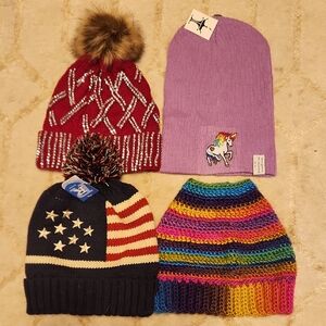 Colorful Ladies Beanie Set